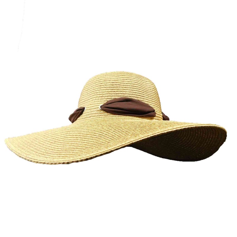 Straw Floppy Hat with Sash