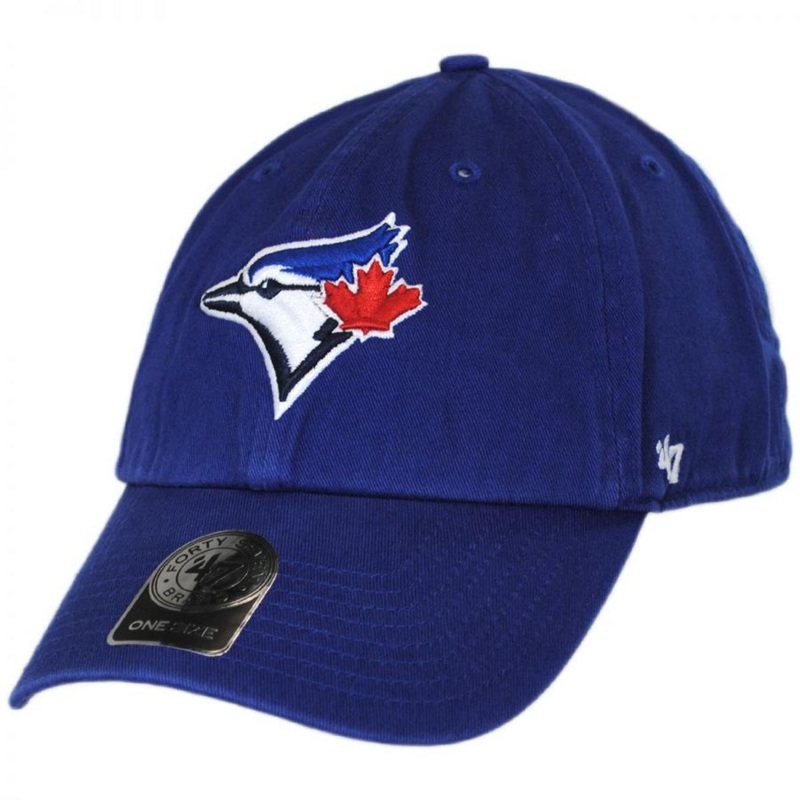 Toronto Blue Jays MLB Clean Up Strapback Baseball Cap Dad Hat ROYAL ADJUSTABLE