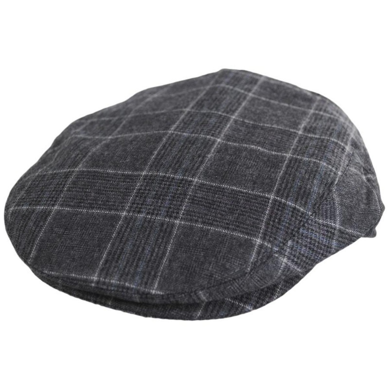 Aldwych Wool Glenplaid Ivy Cap CHARCOAL S