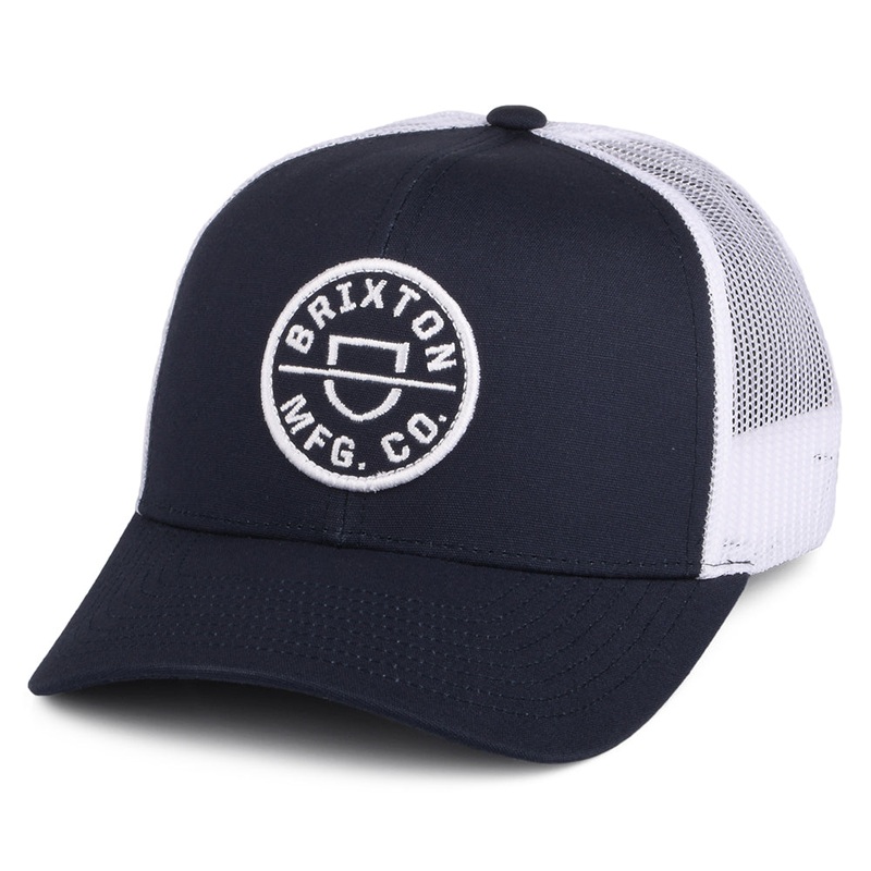 Brixton Hats Crest NetPlus MP Trucker Cap – Navy-White Adjustable