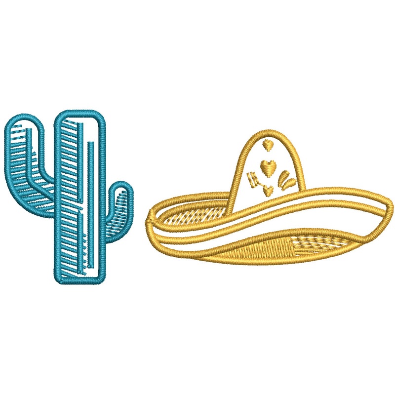 Cinco De Mayo Cactus and Hat Cinco De Mayo Cactus and Hat One Size