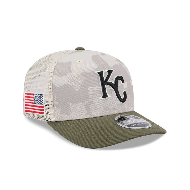 Kansas City Royals Armed Forces Day 2025 9SEVENTY Trucker Hat One Size