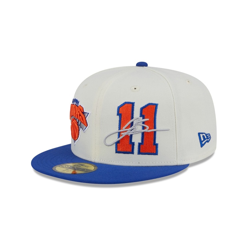 New York Knicks Jalen Brunson Chrome White 59FIFTY Fitted Hat 7