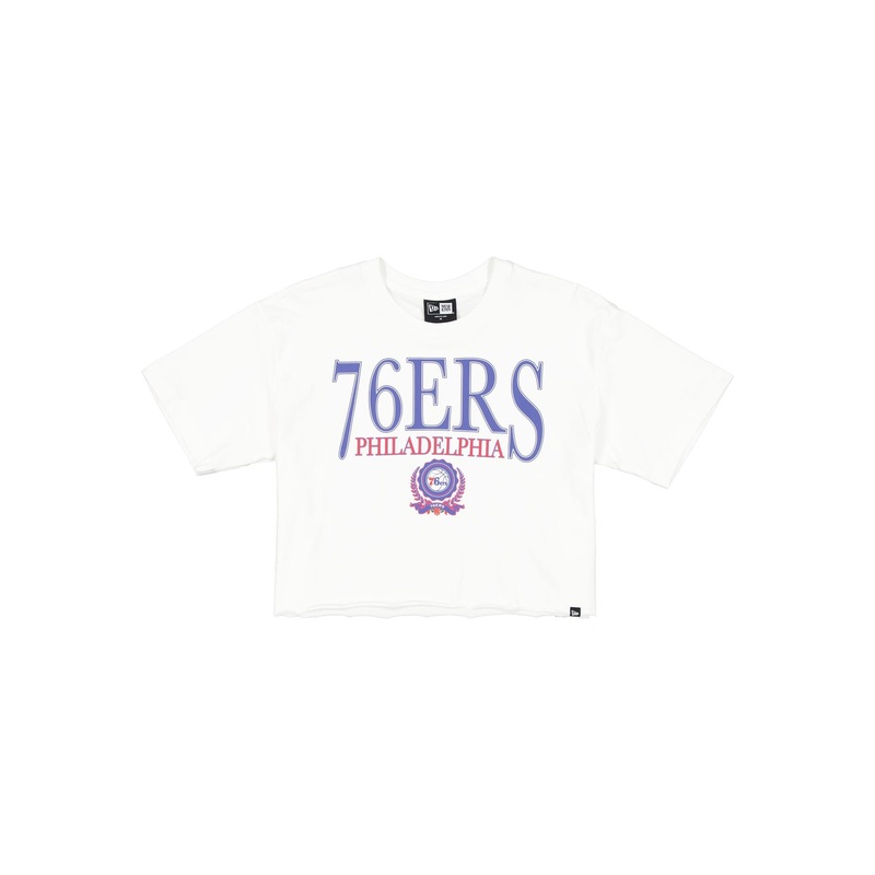 Philadelphia 76ers Throwback Prep Women’s Cropped T-Shirt XS