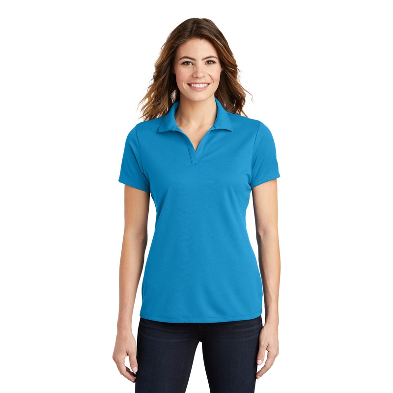 Sport-Tek LST640 Ladies PosiCharge RacerMesh Polo – Pond Blue Pond Blue XS