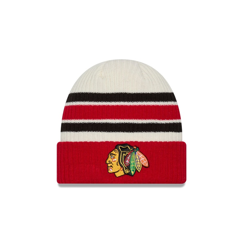 Chicago Blackhawks Vintage Ribbed Beanie One Size