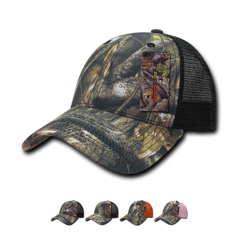 Decky 226 Hybricam Camo Trucker Baseball Hat Camo/Black