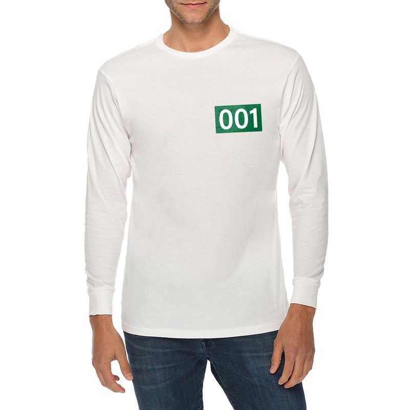 K-drama 001 Graphic Long Sleeve Crewneck Tee White XS