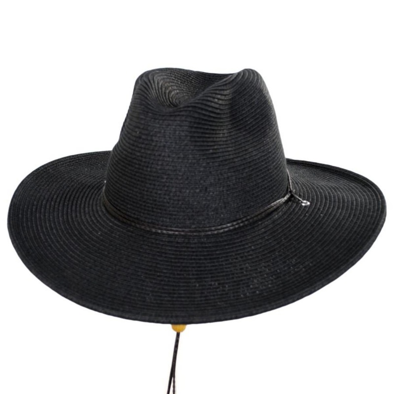 Kid’s Ultrabraid Toyo Straw Aussie Hat BLACK CHILD