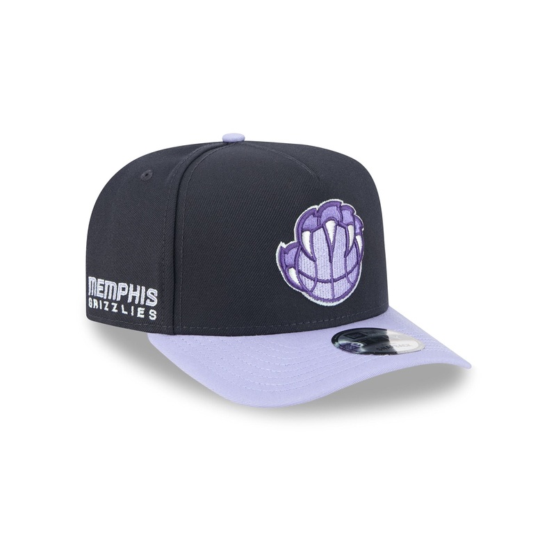 Memphis Grizzlies Navy Lavender 9FIFTY A-Frame Snapback Hat One Size