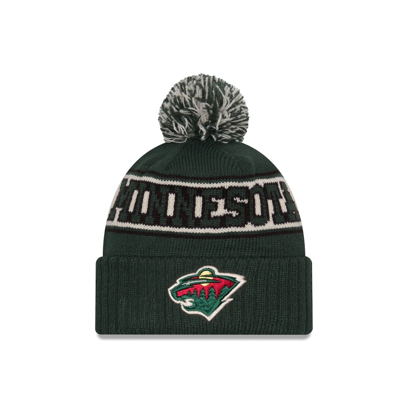 Minnesota Wild Retro Pom Knit Hat One Size