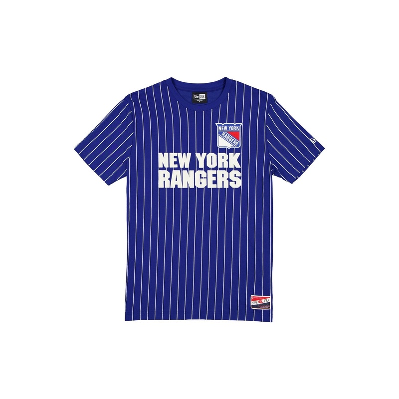 New York Rangers Throwback Pinstripe Wordmark T-Shirt S