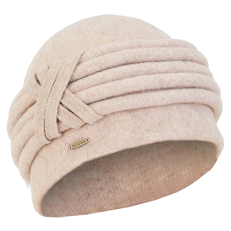 Soft Wool Turban Beanie with Piping Accent – Adora Hat Gan OS (57 cm)