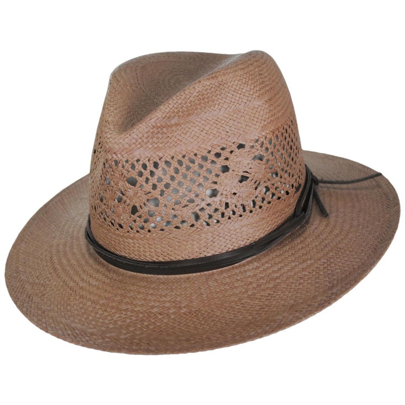 Trappe Panama Straw Fedora Hat AMPHORA S