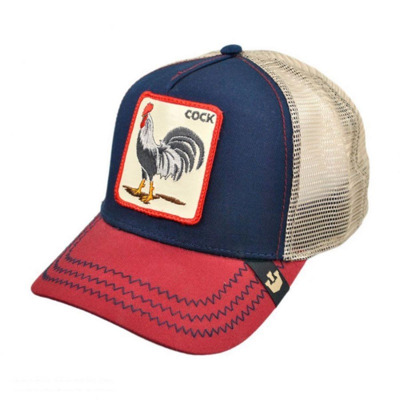 USA Cock Mesh Trucker Snapback Baseball Cap NAVY ADJUSTABLE