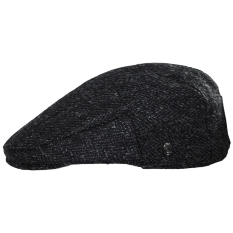 Wholesale Dunvegan Harris Tweed Wool Ivy Cap B2B Pre-Pack BLACK/CHARCOAL 1S-3M-4L-3XL-1XXL
