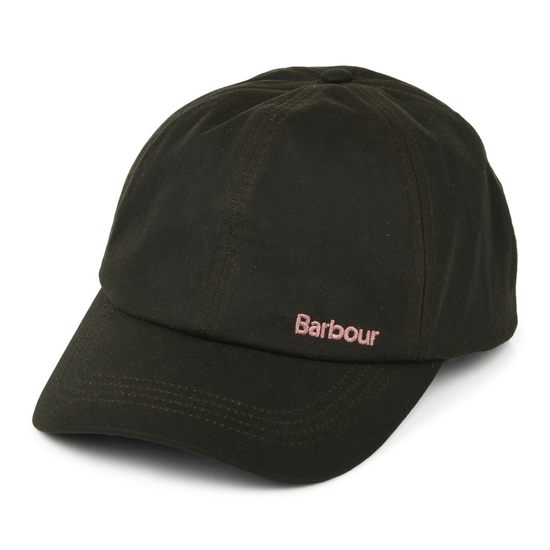 Barbour Hats Belsay Waxed Cotton Baseball Cap – Olive OLD Adjustable