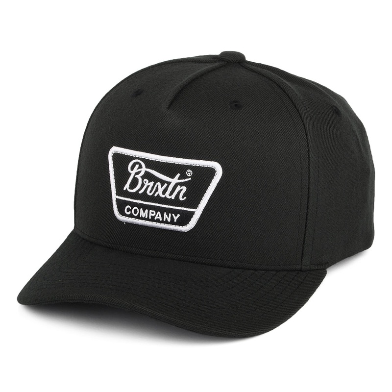 Brixton Hats Linwood C NetPlus MP Snapback Cap – Black-White Adjustable