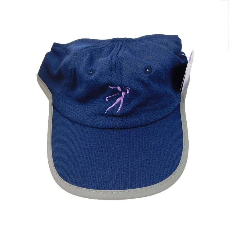 Ginnie Cap in Rayon Mesh with Golf Logo Navy