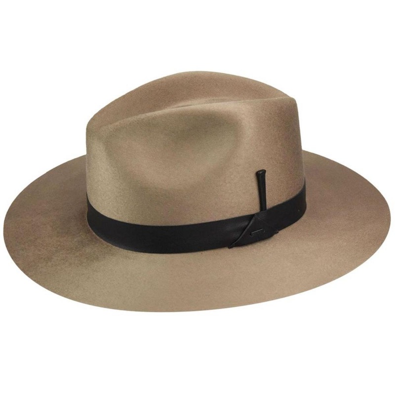 Godwin Elite Superfine Velour Wool Felt Fedora Hat TAUPE S