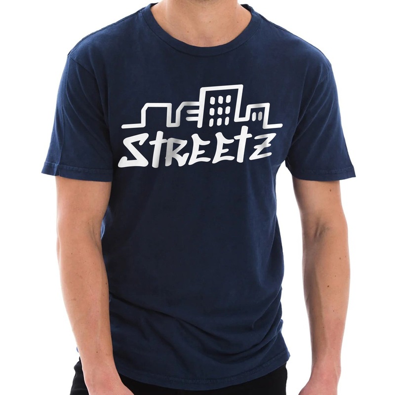 Great Streets Unisex Ring Spun Cotton Vintage Short Sleeve Crewneck Tee Shirt Vintage Denim XS