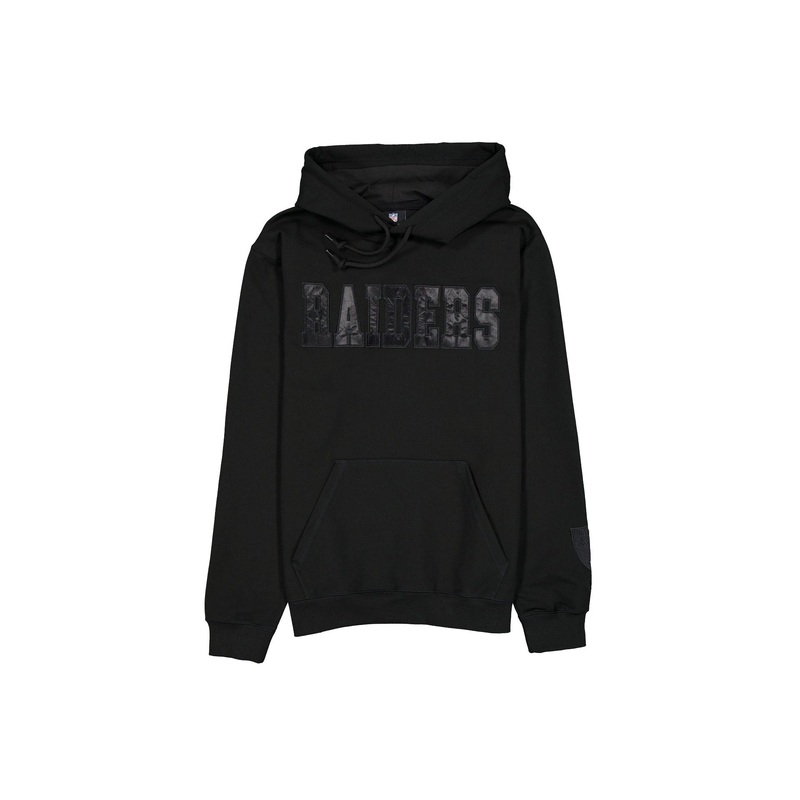 Las Vegas Raiders Black on Black Logo Select Hoodie S