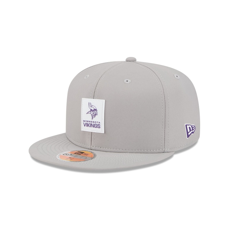 Minnesota Vikings 2025 Sideline Hot Weather Gray 59FIFTY Fitted Hat 7