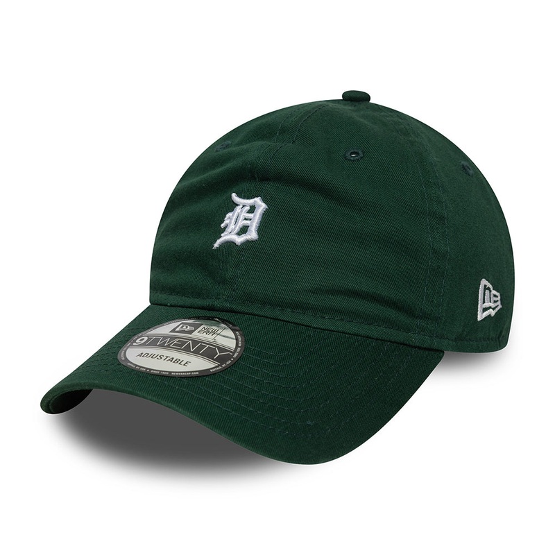 New Era 9TWENTY Detroit Tigers Baseball Cap – MLB Mini Washed – Dark Green-White Adjustable