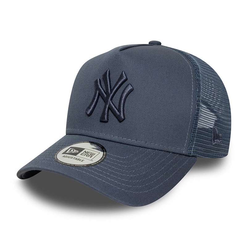 New Era New York Yankees A-Frame Trucker Cap – MLB League Essential – Slate Blue Adjustable