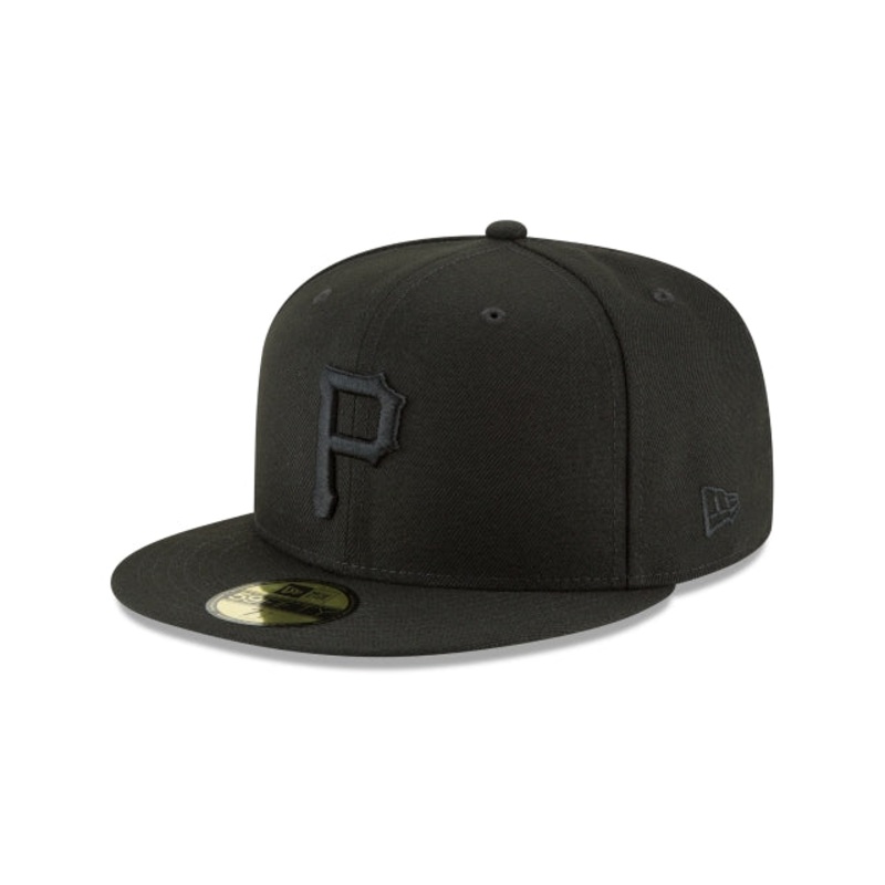 Pittsburgh Pirates Blackout Basic 59FIFTY Fitted Hat 6 7/8