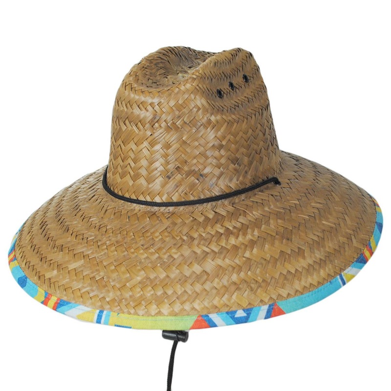 Queen Palm Straw Lifeguard Hat NATURAL ONE SIZE FITS MOST
