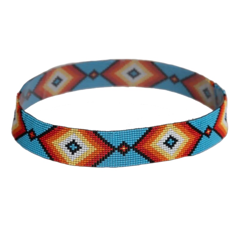 Shawnee | Beaded Turquoise Hat Band Turquoise