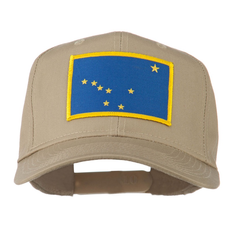 Alaska State High Profile Patch Cap Khaki One Size