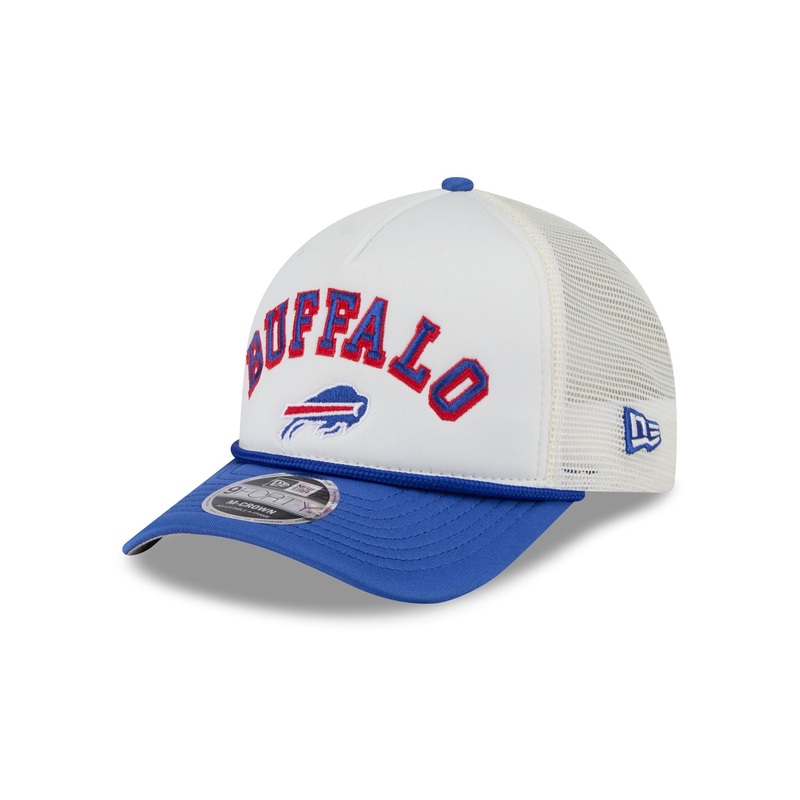 Buffalo Bills Chrome Arch 9FORTY M-Crown A-Frame Trucker Hat One Size