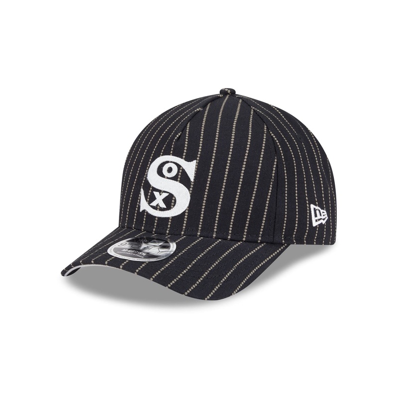 Chicago White Sox Dotted Pinstripe 9FORTY M-Crown A-Frame Adjustable Hat One Size