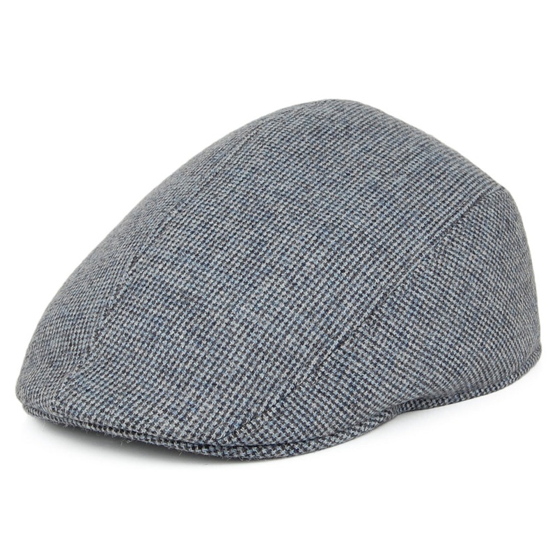Crambes Hats Wool Cashmere Ascot Flat Cap – Blue-Multi 55