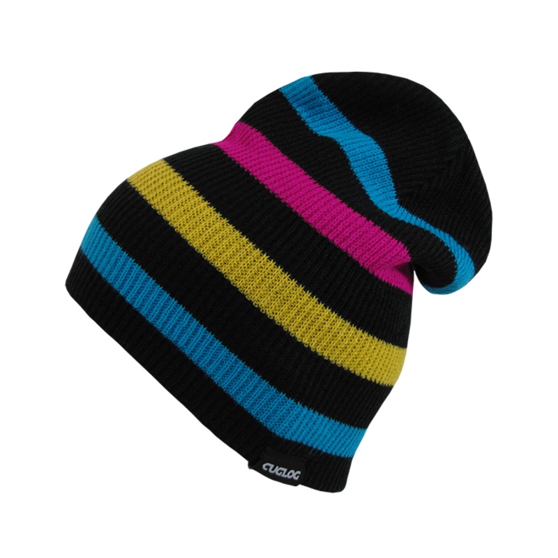 Monte Fitz Roy Slouch Beanie, Striped Knit Cap – Cuglog K039 CMYK Color