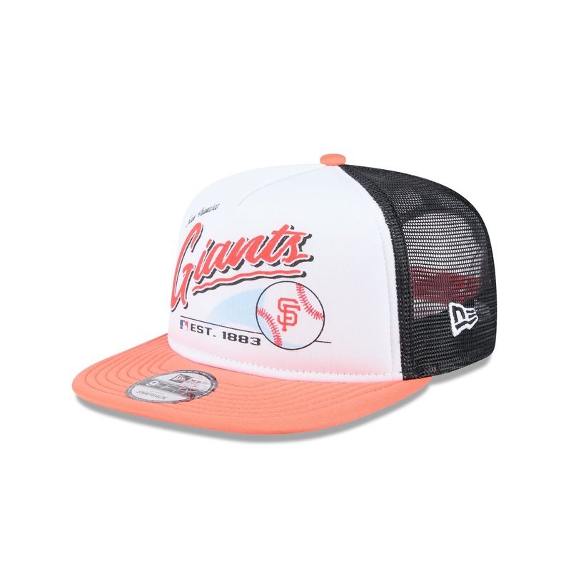 San Francisco Giants Retro Script 9FIFTY A-Frame Trucker Hat One Size