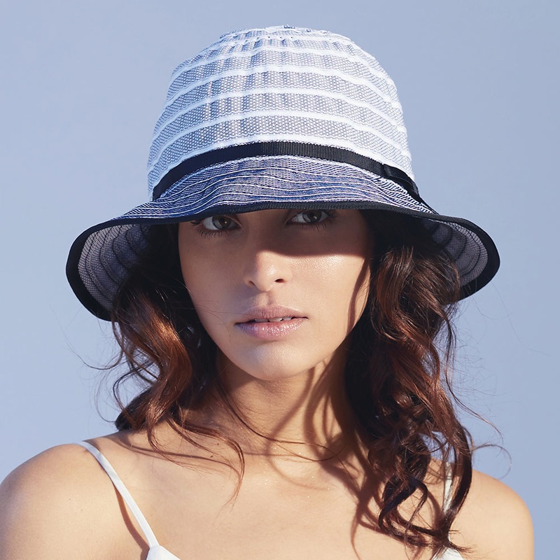 Seeberger Hats Ribbon Cloche Hat – Blue 1-Size