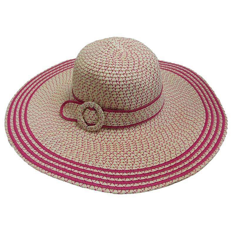Speckled Summer Floppy Hat Fuchsia