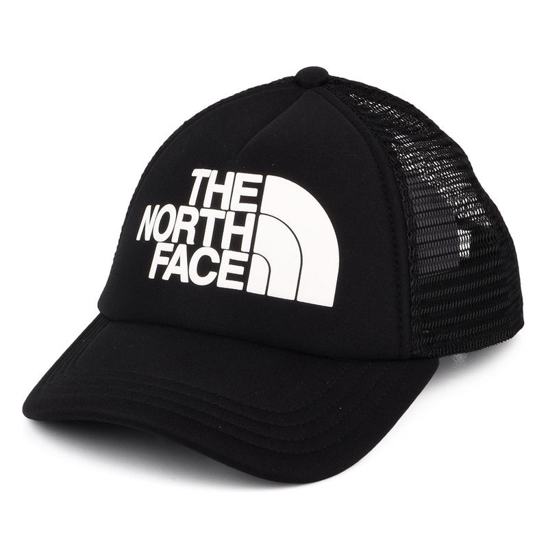 The North Face Hats Kids Logo Trucker Cap – Black-White CHILD ADJ.