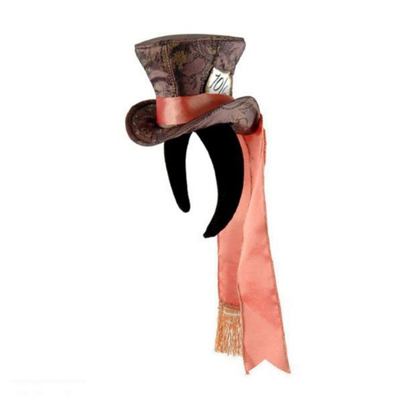 Alice in Wonderland Mad Hatter Top Hat Fascinator Headband MULTI ONE SIZE FITS MOST