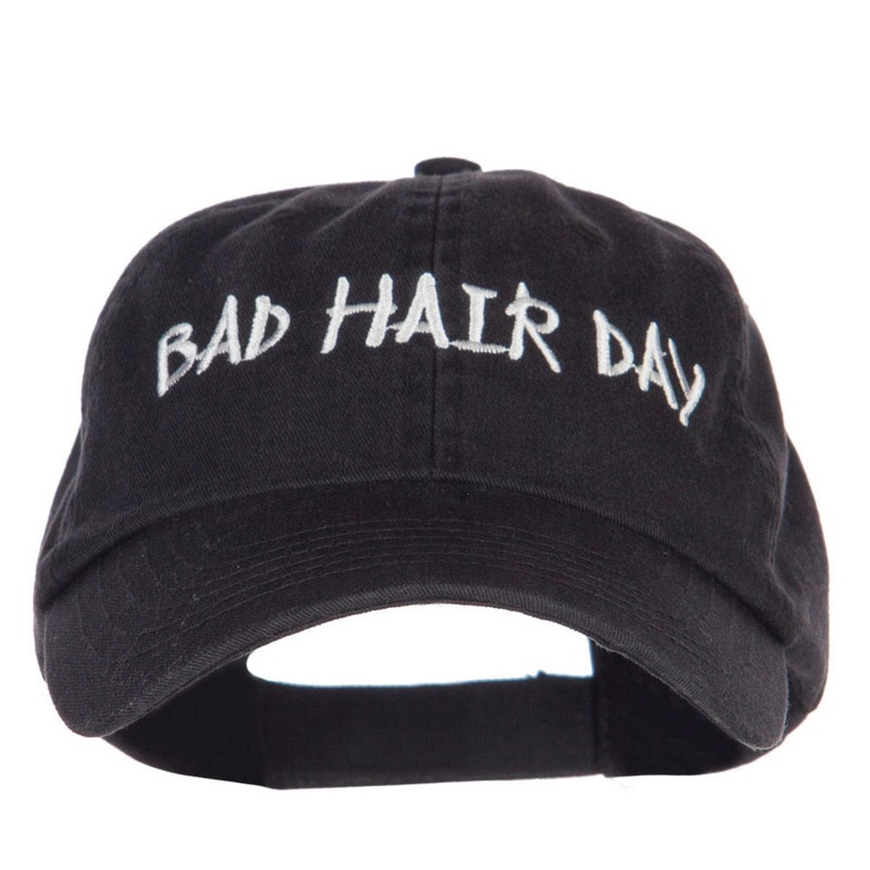 Bad Hair Day Embroidered Low Profile Cap Black One Size