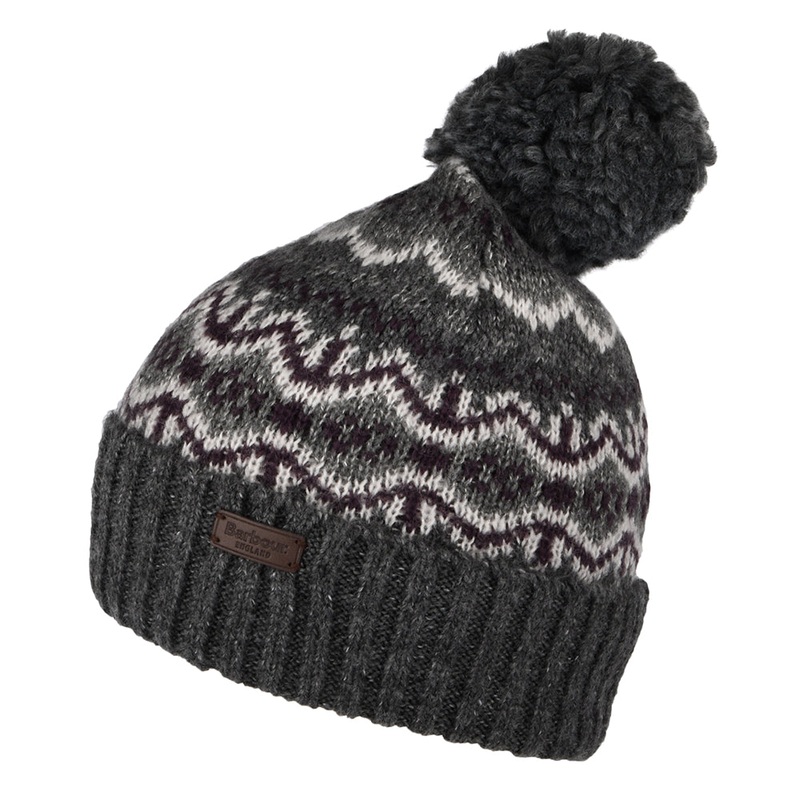 Barbour Hats Case Fair Isle Bobble Hat – Slate-Multi 1-Size