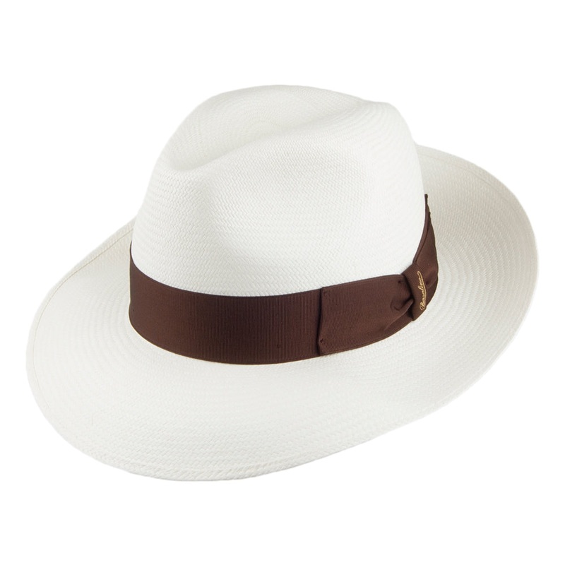 Borsalino Fine Panama Fedora Hat with Brown Band – Bleach 55