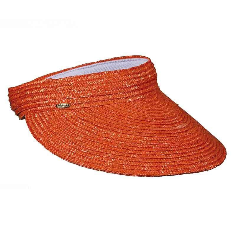 Braided Laichow Sun Visor – Bright-Fashion Colors – Scala Hats Orange