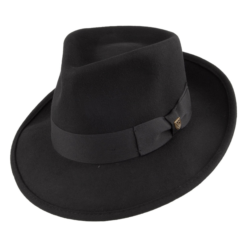 Brixton Hats Swindle Fedora – Black Small-56cm