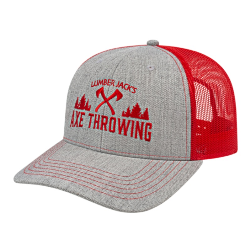 Cap America Custom Embroidered Hat with Logo – Blended Wool Acrylic with Mesh Back Cap i3035 Heather/Black