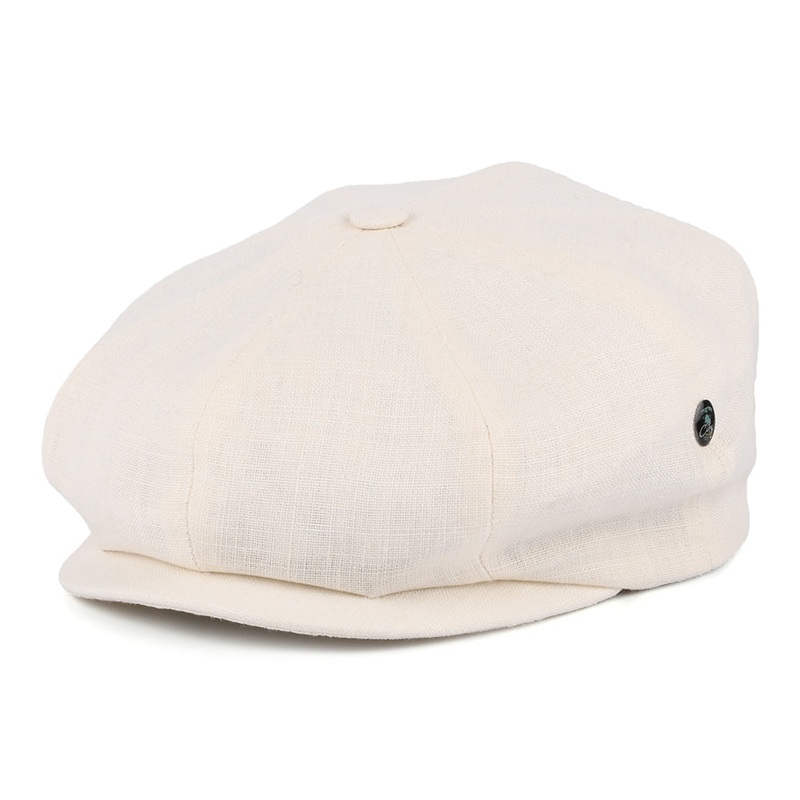 City Sport Linen Newsboy Cap – Cream S