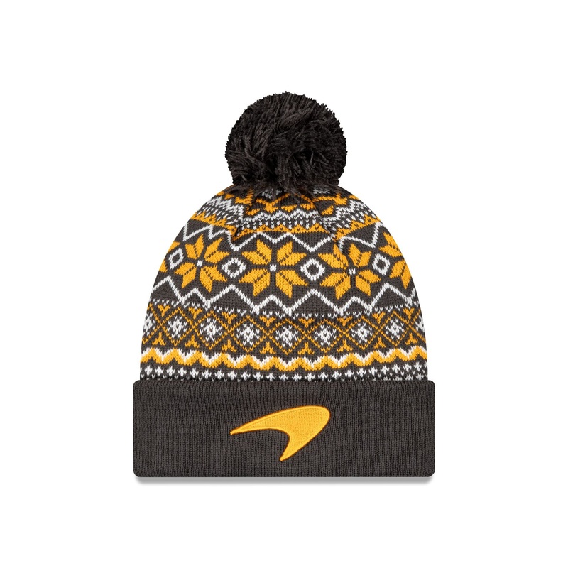 McLaren Formula 1 Team Gray Pom Knit Hat One Size